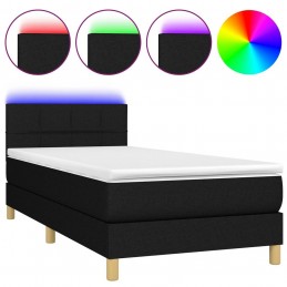 Acquista Letto a Molle con Materasso e LED Nero 100x200 cm in Tessuto con riferimento GHV-3133695 della ditta GARDENHOME