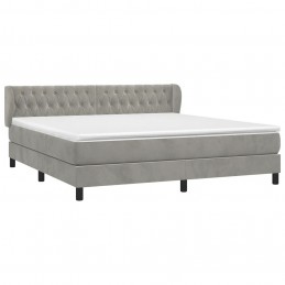 Acquista Giroletto a Molle con Materasso Grigio Chiaro 160x200cm Velluto con riferimento GHV-3127679 della ditta GARDENHOME