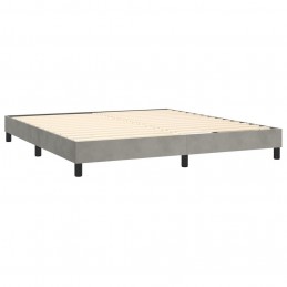 Acquista Giroletto a Molle con Materasso Grigio Chiaro 160x200cm Velluto con riferimento GHV-3127679 della ditta GARDENHOME