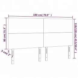 Acquista Testiera 4 pz Grigio Scuro 90x5x78/88 cm in Tessuto con riferimento GHV-3116067 della ditta GARDENHOME