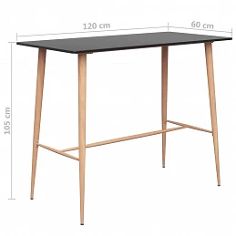 Acquista Tavolo da Bar Nero 120x60x105 cm con riferimento GHV-248146 della ditta GARDENHOME