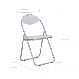 Acquista Sedie da Pranzo Pieghevoli 2 pz Bianche in Similpelle con riferimento GHV-284408 della ditta GARDENHOME