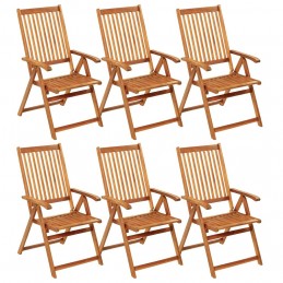 Acquista Sedie da Giardino Pieghevoli 6 pz con Cuscini Massello Acacia con riferimento GHV-3064120 della ditta GARDENHOME