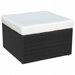 Acquista Sedia da Giardino con Poggiapiedi in Polyrattan Nero con riferimento GHV-41981 della ditta GARDENHOME