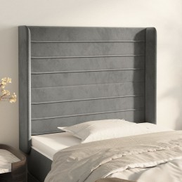 Acquista Testiera ad Orecchio Grigio Chiaro 103x16x118/128 cm in Velluto con riferimento GHV-3119762 della ditta GARDENHOME