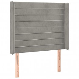 Acquista Testiera ad Orecchio Grigio Chiaro 103x16x118/128 cm in Velluto con riferimento GHV-3119762 della ditta GARDENHOME