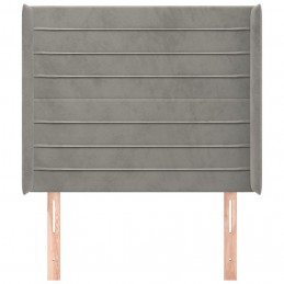 Acquista Testiera ad Orecchio Grigio Chiaro 103x16x118/128 cm in Velluto con riferimento GHV-3119762 della ditta GARDENHOME