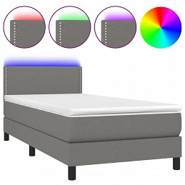 Acquista Letto a Molle Materasso e LED Grigio Scuro 80x200 cm in Tessuto con riferimento GHV-3133030 della ditta GARDENHOME