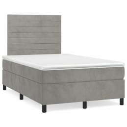 Acquista Giroletto a Molle con Materasso Grigio Chiaro 120x200cm Velluto con riferimento GHV-3143073 della ditta GARDENHOME
