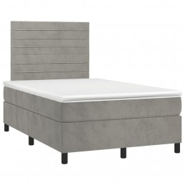 Acquista Giroletto a Molle con Materasso Grigio Chiaro 120x200cm Velluto con riferimento GHV-3143073 della ditta GARDENHOME