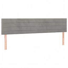 Acquista Testiera a LED Grigio Chiaro 200x5x78/88 cm in Velluto con riferimento GHV-3121818 della ditta GARDENHOME