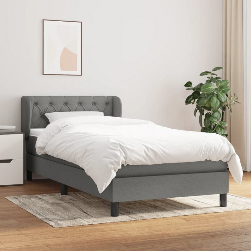 Acquista Giroletto a Molle con Materasso Grigio Scuro 80x200 cm Tessuto con riferimento GHV-3126438 della ditta GARDENHOME
