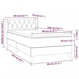 Acquista Giroletto a Molle con Materasso Grigio Scuro 80x200 cm Tessuto con riferimento GHV-3126438 della ditta GARDENHOME