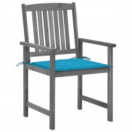 Acquista Sedie da Giardino con Cuscini 4 pz in Massello di Acacia Grigio con riferimento GHV-3061230 della ditta GARDENHOME
