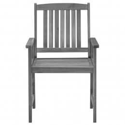Acquista Sedie da Giardino con Cuscini 4 pz in Massello di Acacia Grigio con riferimento GHV-3061230 della ditta GARDENHOME