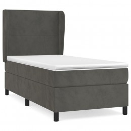 Acquista Giroletto a Molle con Materasso Grigio Scuro 90x200 cm Velluto con riferimento GHV-3129070 della ditta GARDENHOME