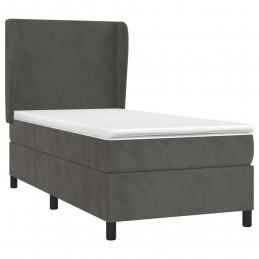 Acquista Giroletto a Molle con Materasso Grigio Scuro 90x200 cm Velluto con riferimento GHV-3129070 della ditta GARDENHOME