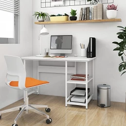 Acquista Scrivania per Computer Bianca 105x55x72 cm in MDF e Metallo con riferimento GHV-20551 della ditta GARDENHOME