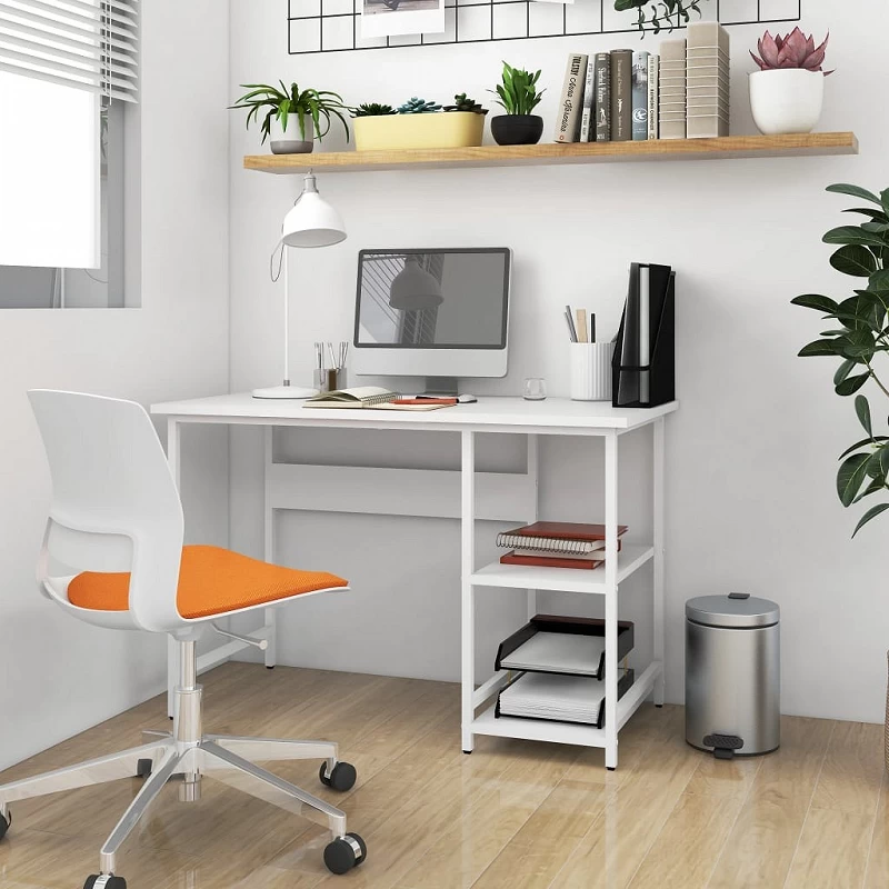Acquista Scrivania per Computer Bianca 105x55x72 cm in MDF e Metallo con riferimento GHV-20551 della ditta GARDENHOME