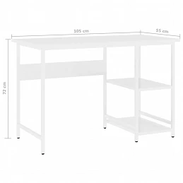 Acquista Scrivania per Computer Bianca 105x55x72 cm in MDF e Metallo con riferimento GHV-20551 della ditta GARDENHOME