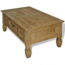 Acquista Tavolino da Caffé Legno Pino Messicano Corona Range 100x60x45cm con riferimento GHV-243736 della ditta GARDENHOME