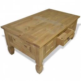 Acquista Tavolino da Caffé Legno Pino Messicano Corona Range 100x60x45cm con riferimento GHV-243736 della ditta GARDENHOME