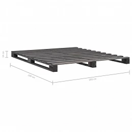 Acquista Giroletto in Pallet Grigio Legno Massello di Pino 200x200 cm con riferimento GHV-285254 della ditta GARDENHOME