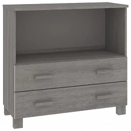 Acquista Credenza Grigio Chiaro 85x35x80 cm in Legno Massello di Pino con riferimento GHV-340499 della ditta GARDENHOME