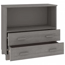 Acquista Credenza Grigio Chiaro 85x35x80 cm in Legno Massello di Pino con riferimento GHV-340499 della ditta GARDENHOME