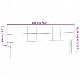 Acquista Testiera 2 pz Grigio Chiaro 90x5x78/88 cm in Tessuto con riferimento GHV-346074 della ditta GARDENHOME