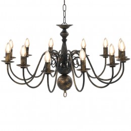 Acquista Candelabro Stile Anticato Nero 12 Lampadine E14 con riferimento GHV-281621 della ditta GARDENHOME
