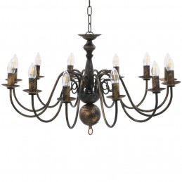 Acquista Candelabro Stile Anticato Nero 12 Lampadine E14 con riferimento GHV-281621 della ditta GARDENHOME