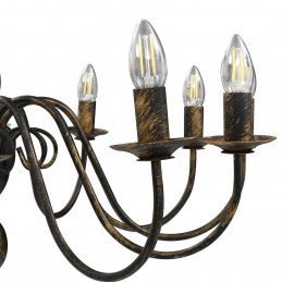 Acquista Candelabro Stile Anticato Nero 12 Lampadine E14 con riferimento GHV-281621 della ditta GARDENHOME