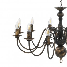 Acquista Candelabro Stile Anticato Nero 12 Lampadine E14 con riferimento GHV-281621 della ditta GARDENHOME