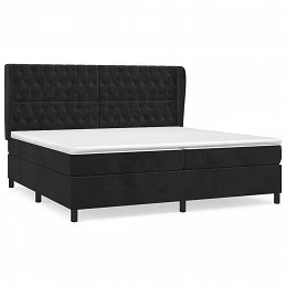 Acquista Giroletto a Molle con Materasso Nero 200x200 cm in Velluto con riferimento GHV-3129413 della ditta GARDENHOME