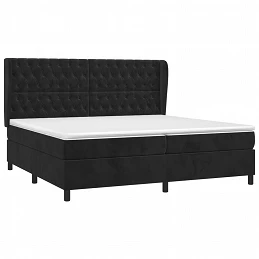 Acquista Giroletto a Molle con Materasso Nero 200x200 cm in Velluto con riferimento GHV-3129413 della ditta GARDENHOME