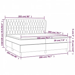 Acquista Giroletto a Molle con Materasso Nero 200x200 cm in Velluto con riferimento GHV-3129413 della ditta GARDENHOME
