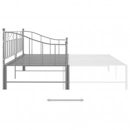 Acquista Telaio Divano Letto Estraibile Grigio in Metallo 90x200 cm con riferimento GHV-324778 della ditta GARDENHOME