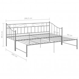 Acquista Telaio Divano Letto Estraibile Grigio in Metallo 90x200 cm con riferimento GHV-324778 della ditta GARDENHOME
