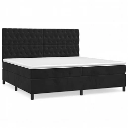 Acquista Giroletto a Molle con Materasso Nero 200x200 cm in Velluto con riferimento GHV-3143225 della ditta GARDENHOME