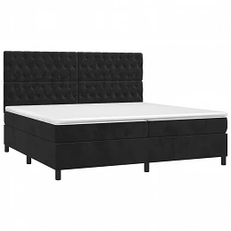 Acquista Giroletto a Molle con Materasso Nero 200x200 cm in Velluto con riferimento GHV-3143225 della ditta GARDENHOME