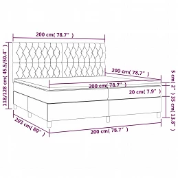 Acquista Giroletto a Molle con Materasso Nero 200x200 cm in Velluto con riferimento GHV-3143225 della ditta GARDENHOME