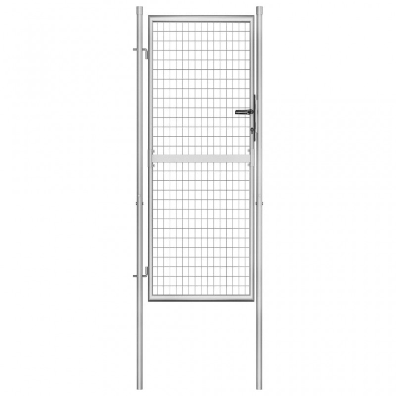 Acquista Cancello per Giardino in Acciaio Zincato 105x250cm Argento con riferimento GHV-144760 della ditta GARDENHOME