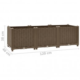 Acquista Fioriera Rialzata 120x40x38 cm in Polipropilene con riferimento GHV-316517 della ditta GARDENHOME