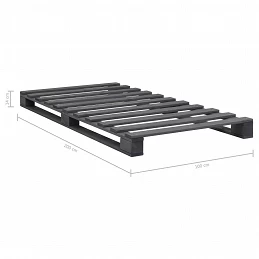 Acquista Giroletto in Pallet Grigio Legno Massello di Pino 100x200 cm con riferimento GHV-285249 della ditta GARDENHOME
