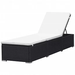 Acquista Lettini Prendisole con Cuscini 2 pz in Polyrattan Nero con riferimento GHV-277088 della ditta GARDENHOME