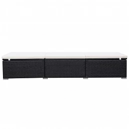 Acquista Lettini Prendisole con Cuscini 2 pz in Polyrattan Nero con riferimento GHV-277088 della ditta GARDENHOME