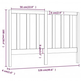 Acquista Testiera per Letto Miele 126x4x100 cm in Legno Massello di Pino con riferimento GHV-817683 della ditta GARDENHOME