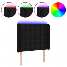 Acquista Testiera a LED Nera 83x16x118/128 cm in Tessuto con riferimento GHV-3124458 della ditta GARDENHOME