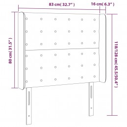 Acquista Testiera a LED Nera 83x16x118/128 cm in Tessuto con riferimento GHV-3124458 della ditta GARDENHOME